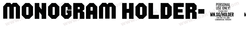 Monogram Holder字体转换